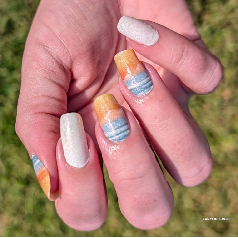 *Retired* Color Street: Canyon Sunset | White Orange Yellow Blue Summer Spring